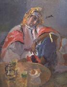 Elie Pavil Le The a la menthe Huile sur toile (mk32) oil painting